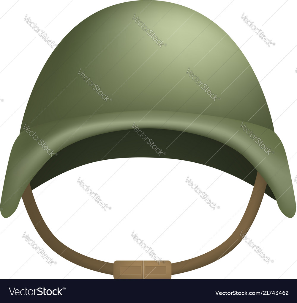 Combat helmet mockup realistic style Royalty Free Vector