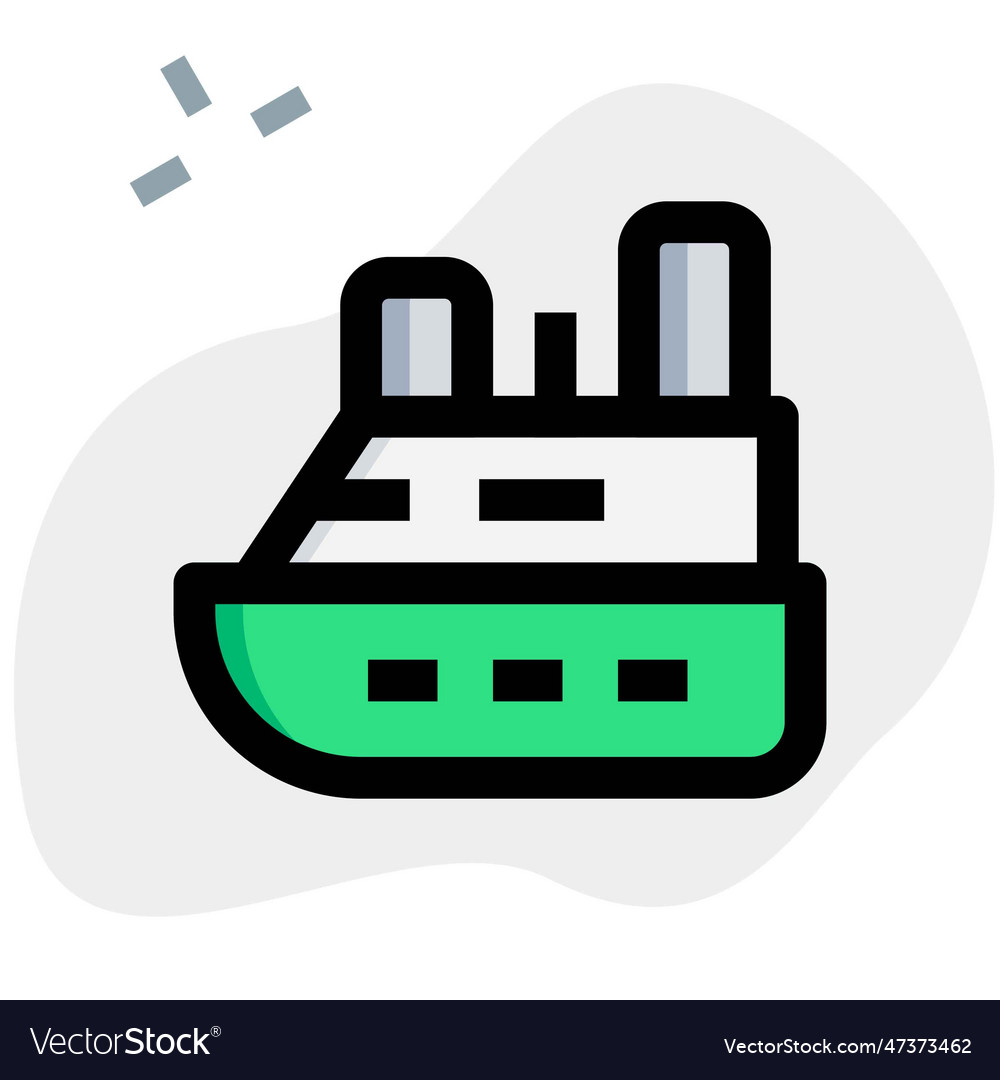 Ferry a watercraft vehicle for passengers Vector Image