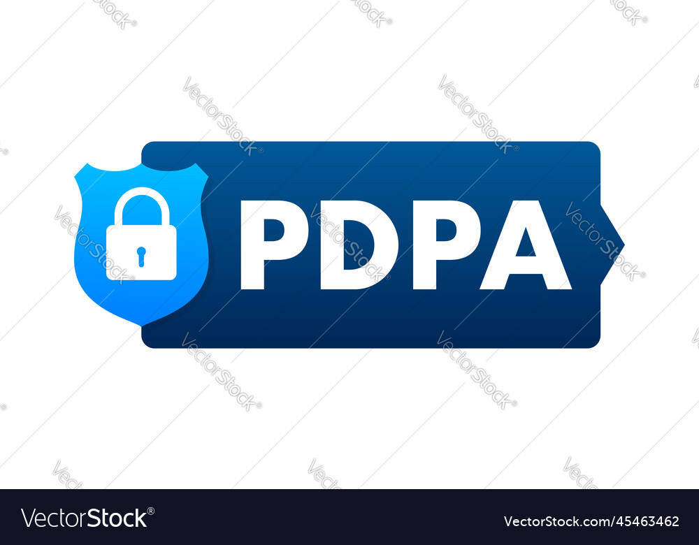 Personal Data Protection Act - Pdpa Secure Data Vector Image