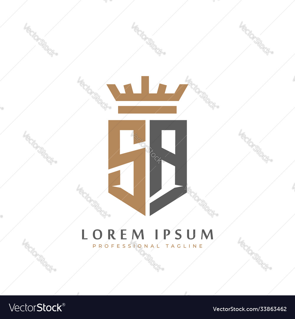 Premium Sa Monogram Two Letters Sa Elegant Vector Image 3122