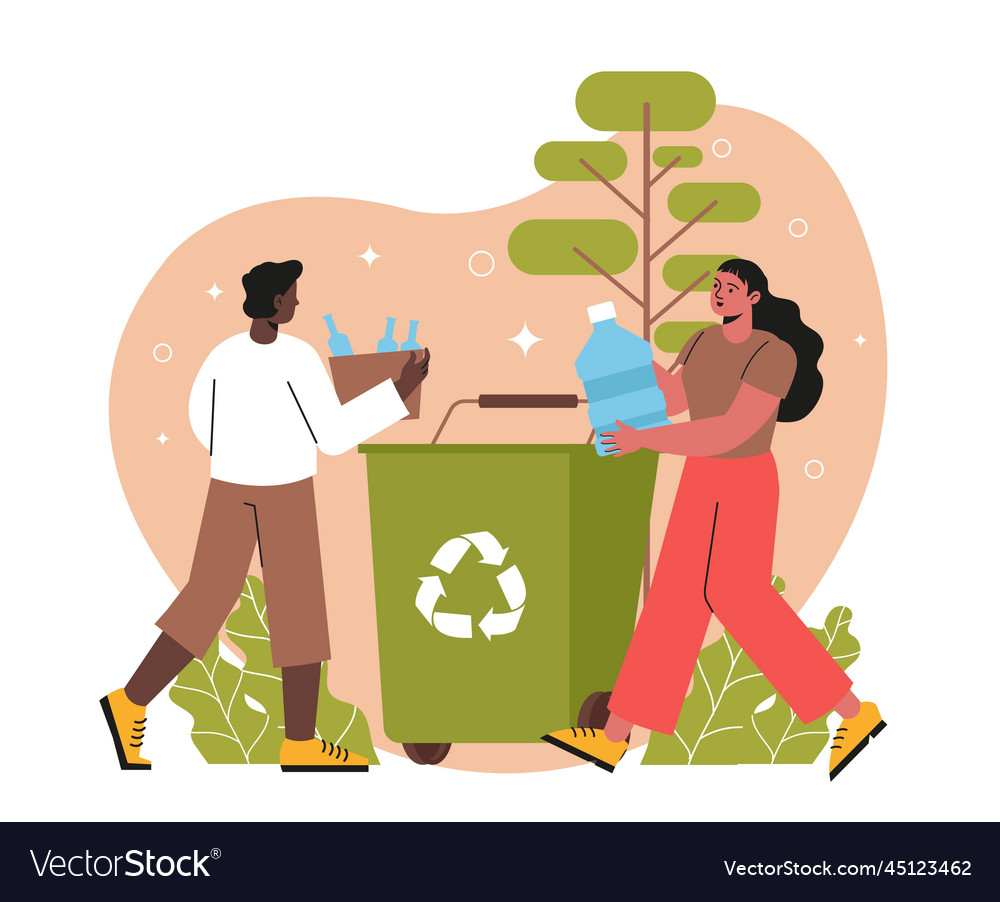 Sustainable lifestyle concept Royalty Free Vector Image