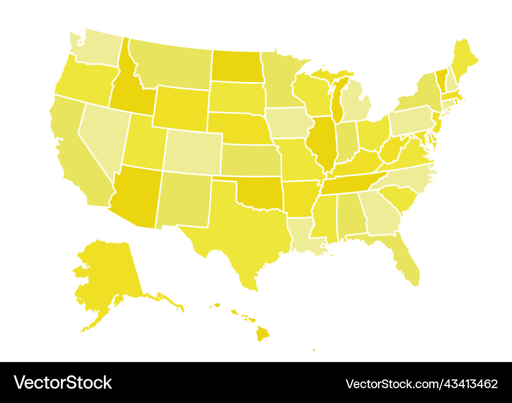Usa map Royalty Free Vector Image - VectorStock