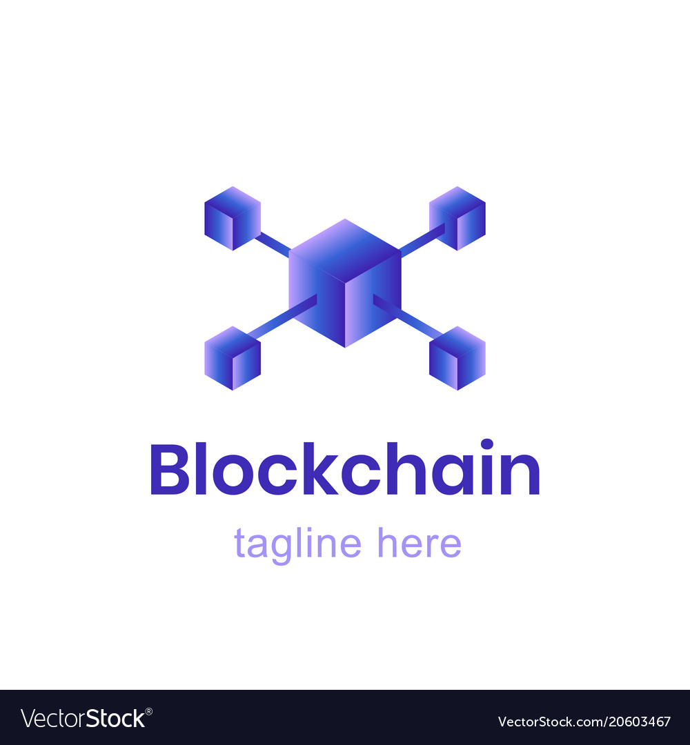 Blockchain logo template finance business