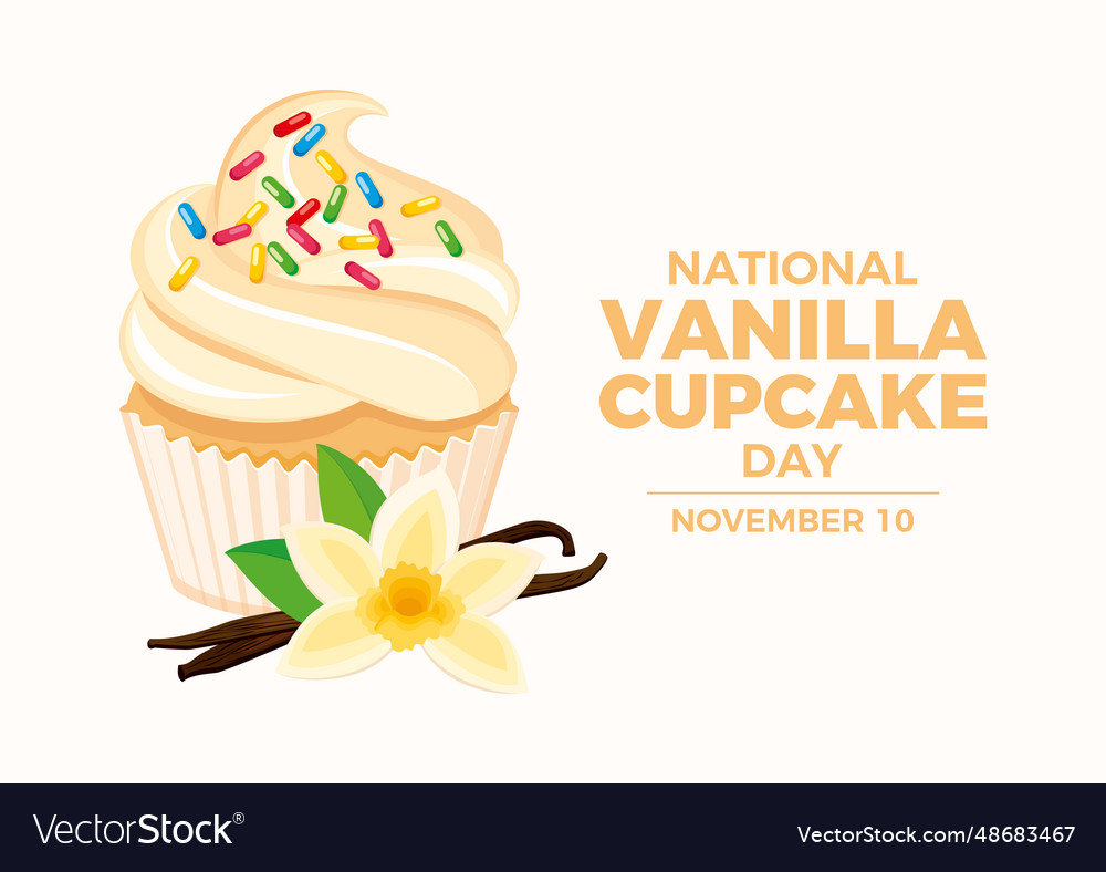 National vanilla cupcake day poster