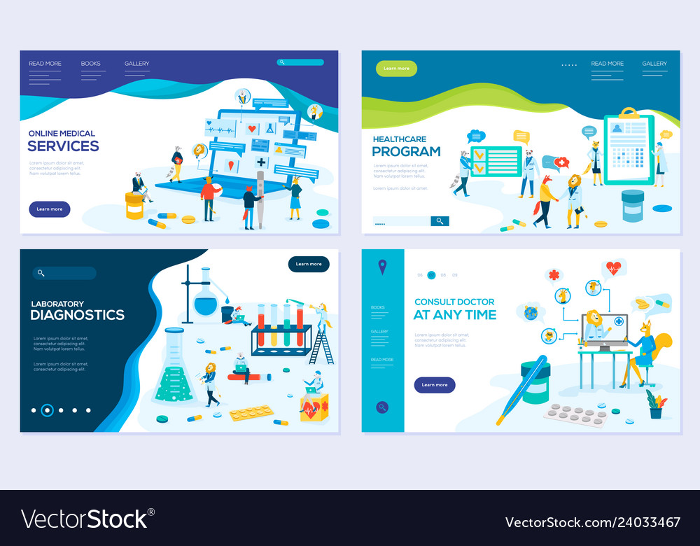 Online medical support health Royalty Free Vector Image