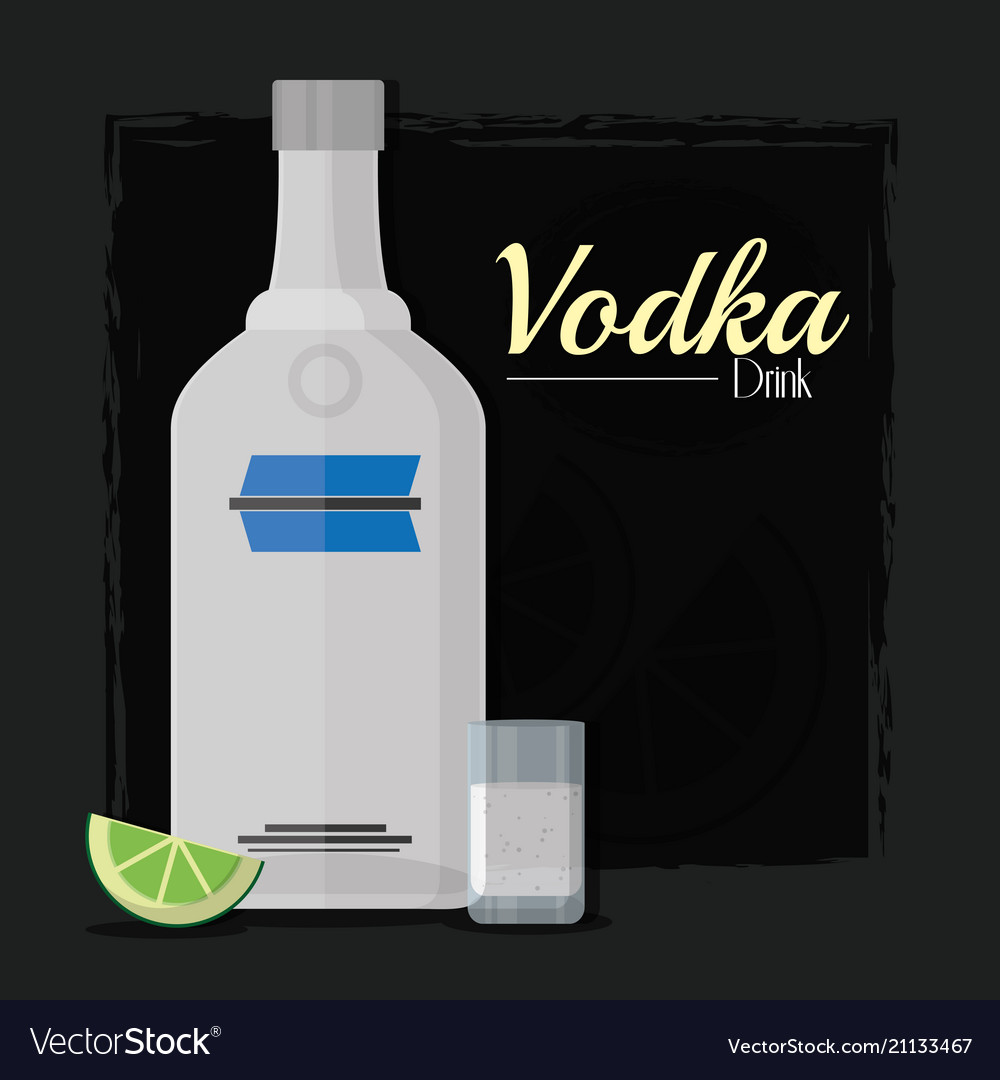 Vodka alcohol drink Royalty Free Vector Image - VectorStock