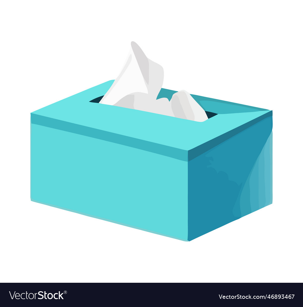 Wet wipe napkins blue in box Royalty Free Vector Image