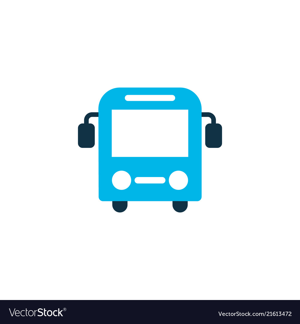 Bus icon colored symbol premium quality isolated