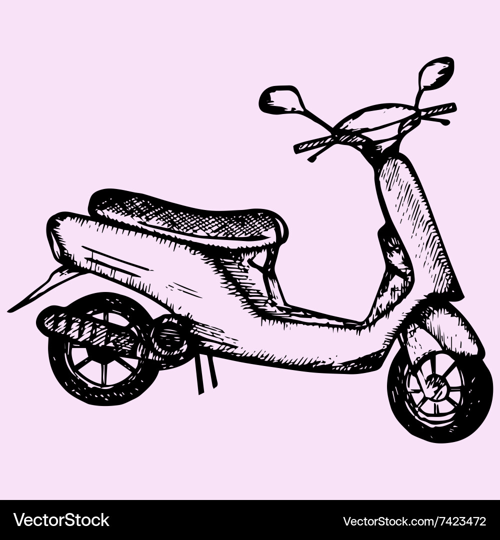 Scooter Royalty Free Vector Image - VectorStock