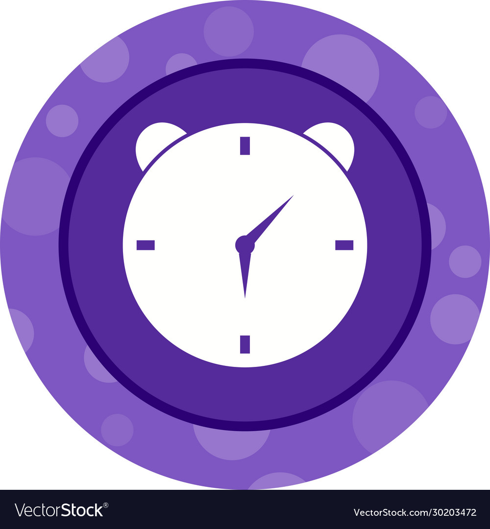 Unique alarm clock glyph icon