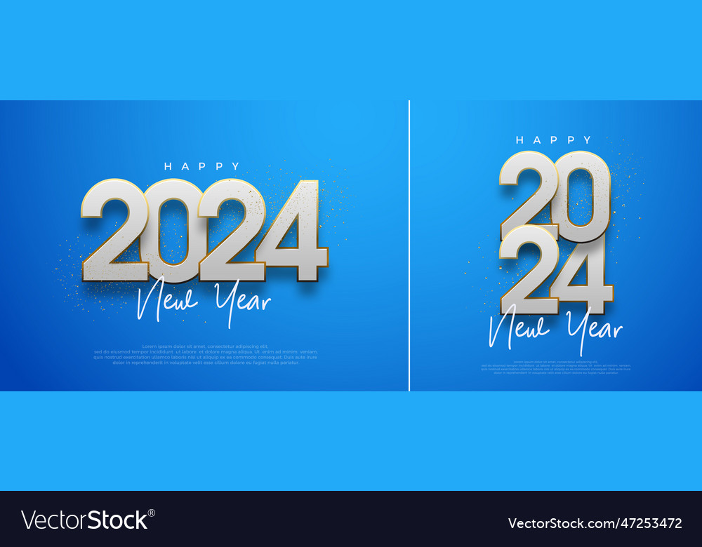 Unique design with 2024 numbers clean Royalty Free Vector