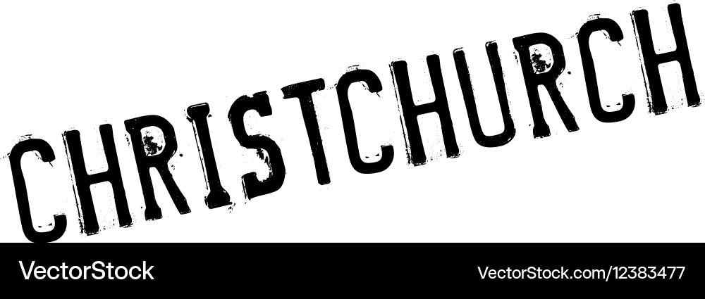 Christchurch stamp rubber grunge Royalty Free Vector Image