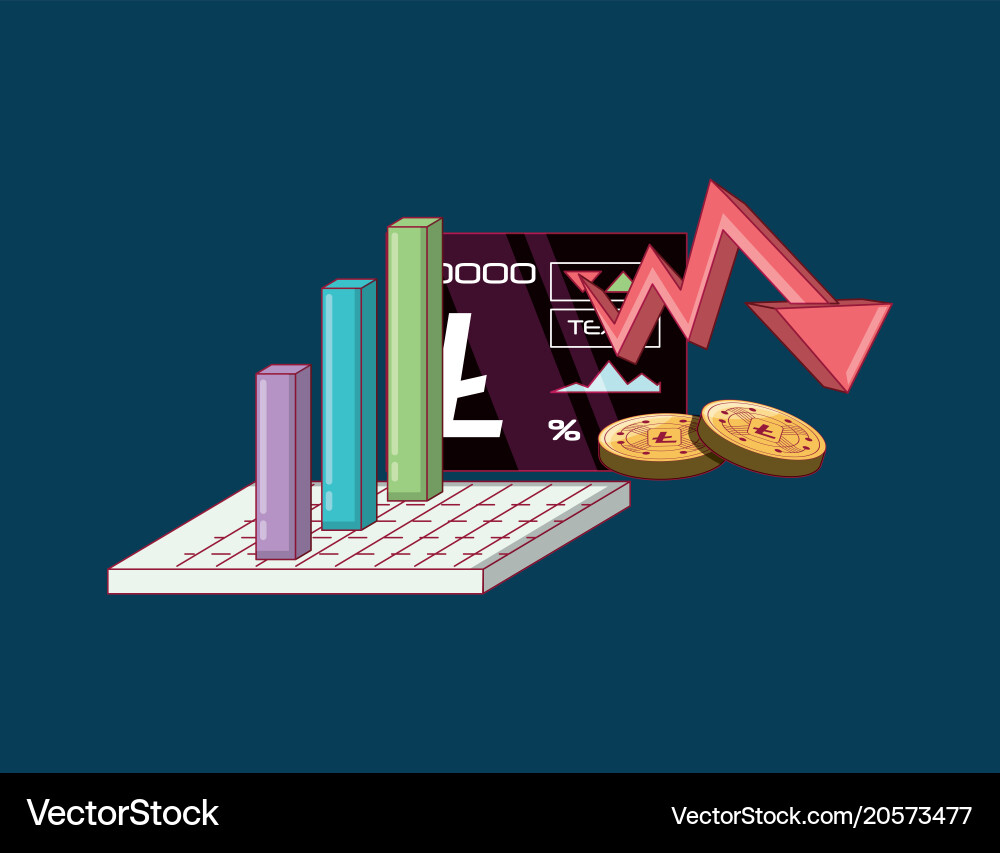 Cryptocurrency concept design Royalty Free Vector Image