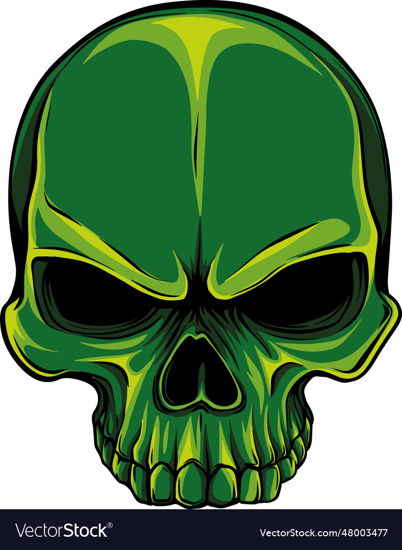 Design of green skull