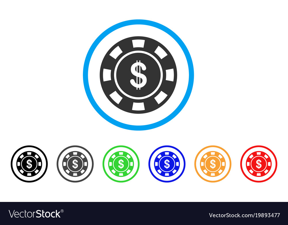 Dollar casino chip icon