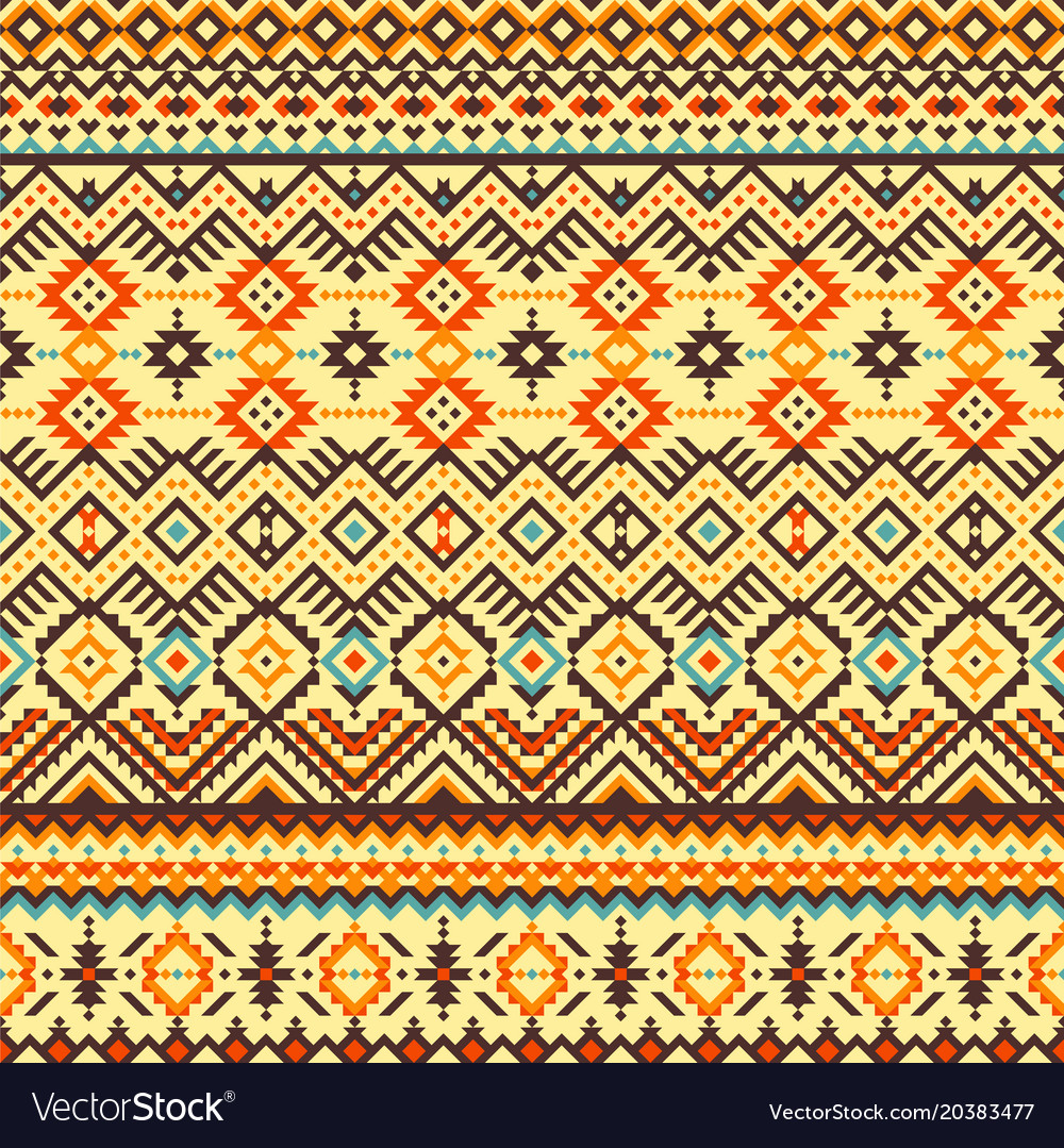 Ethnic colorful seamless pattern Royalty Free Vector Image