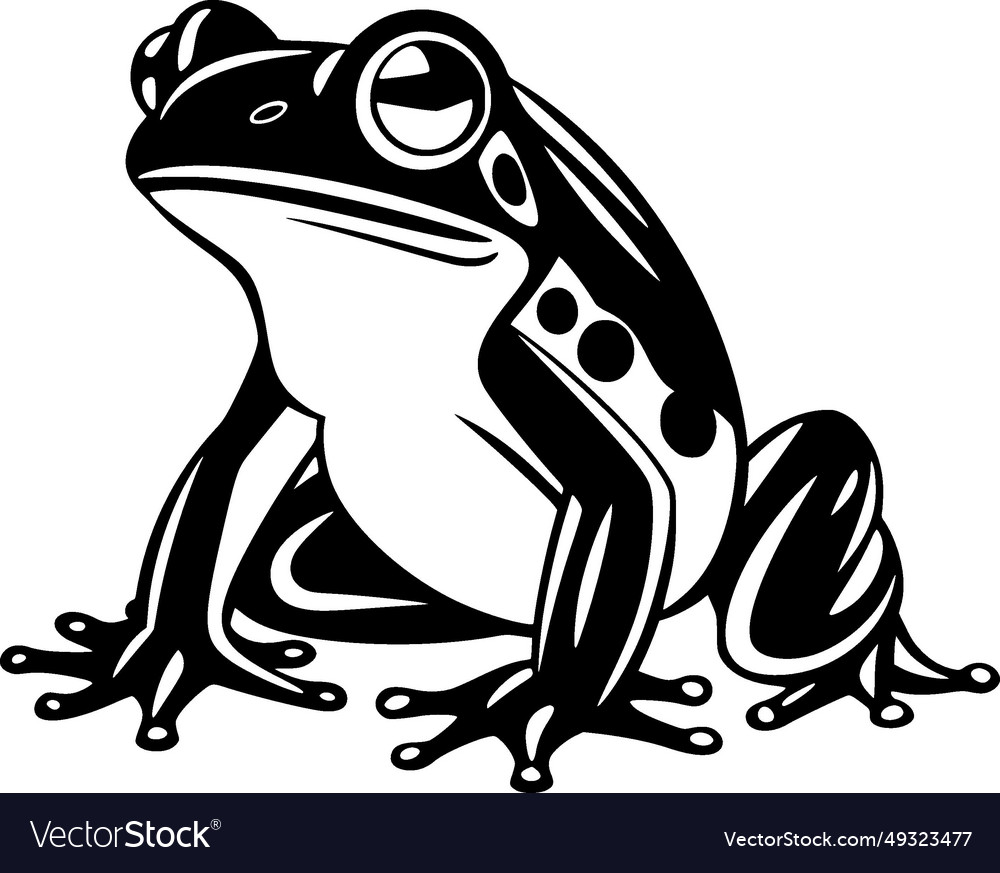 Frog - minimalist and flat logo