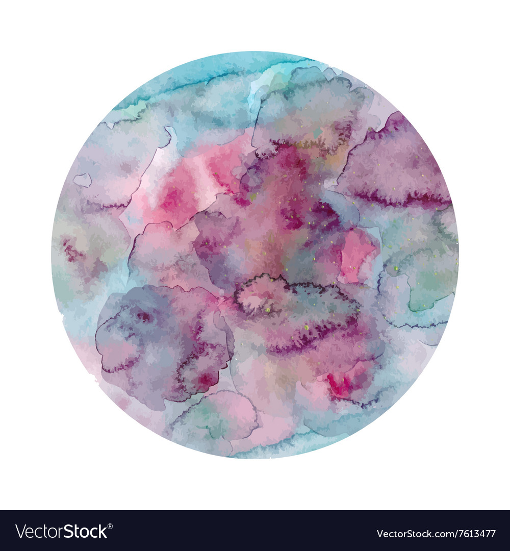 Round watercolor texture in Royalty Free Vector Image