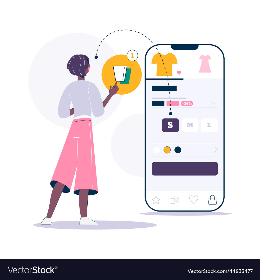 Shopping online marketplace by smartphone Vector Image