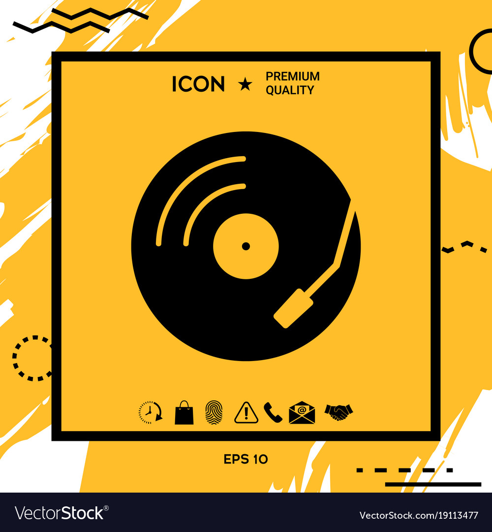 Vinyl record turntable icon