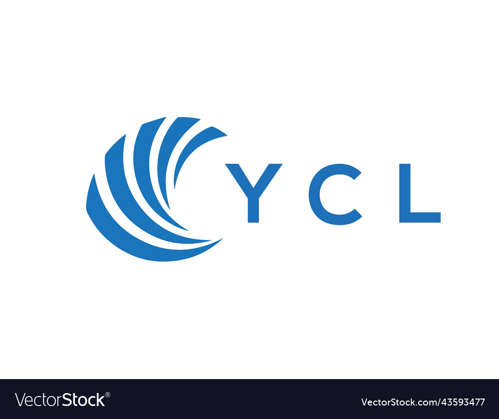 Ycl letter logo design on white background