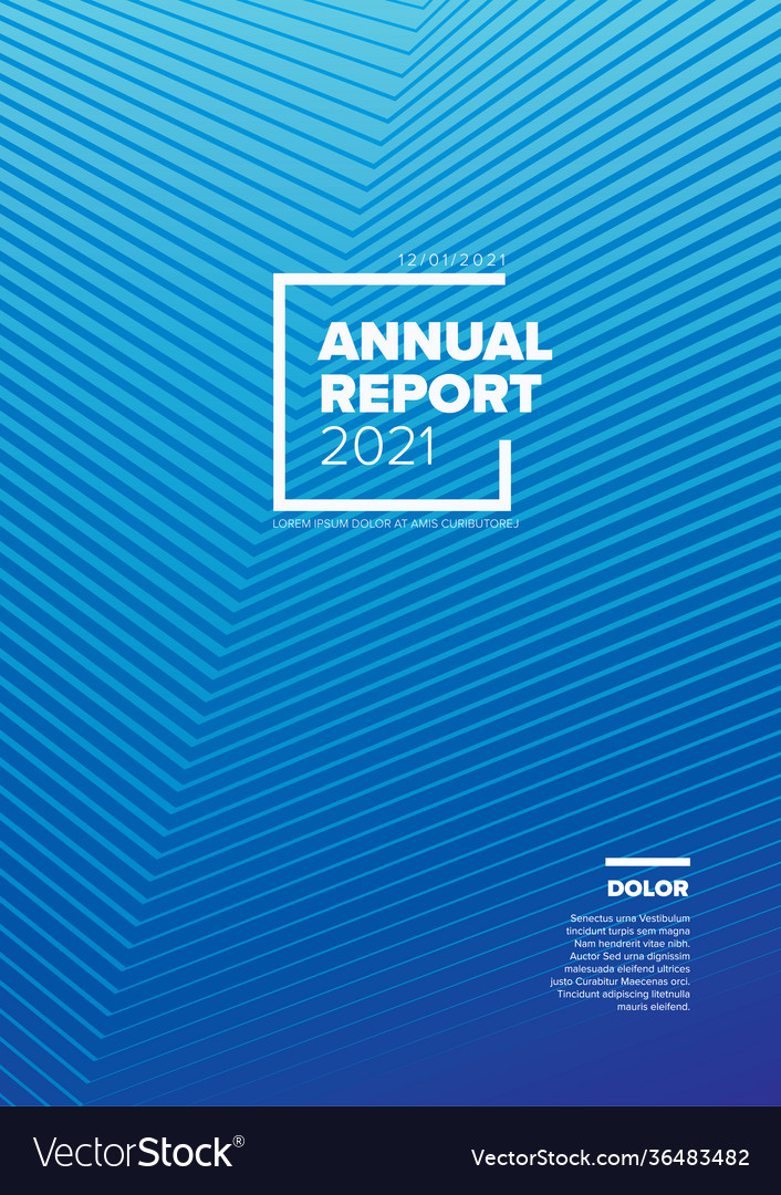 Annual minimalistic report cover template Vector Image