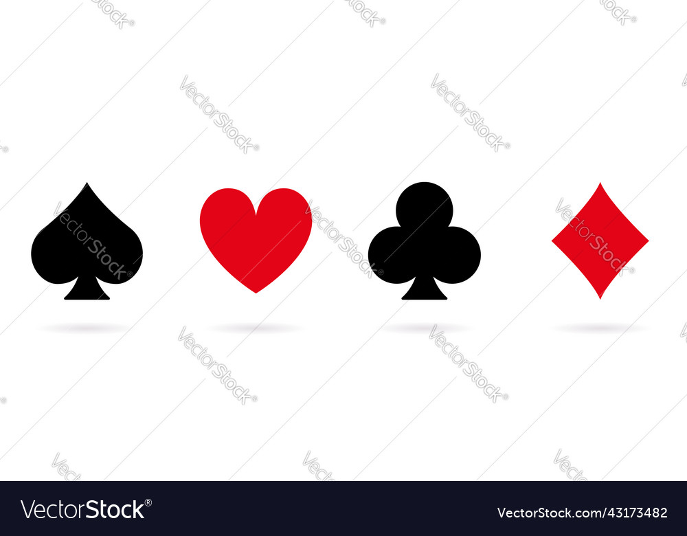 Card suit spade black silhouette icon casino game