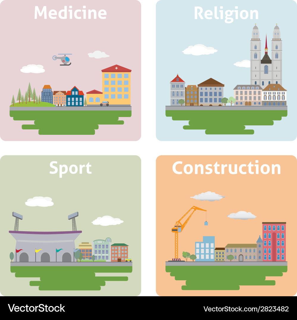 City Royalty Free Vector Image - VectorStock