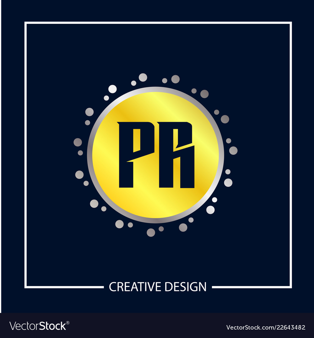 Initial letter pr logo template design Royalty Free Vector