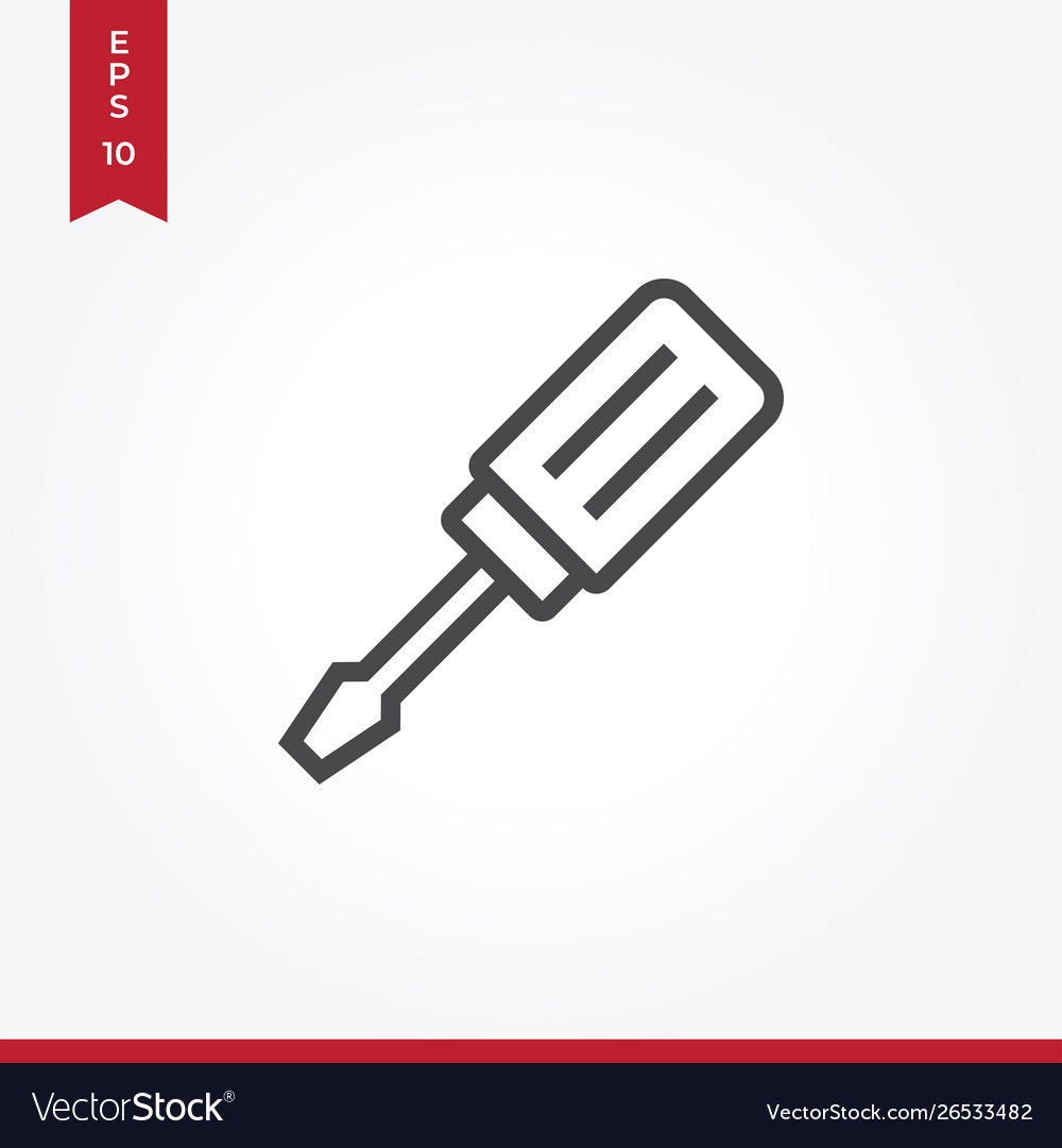 Screwdriver icon in modern style for web site