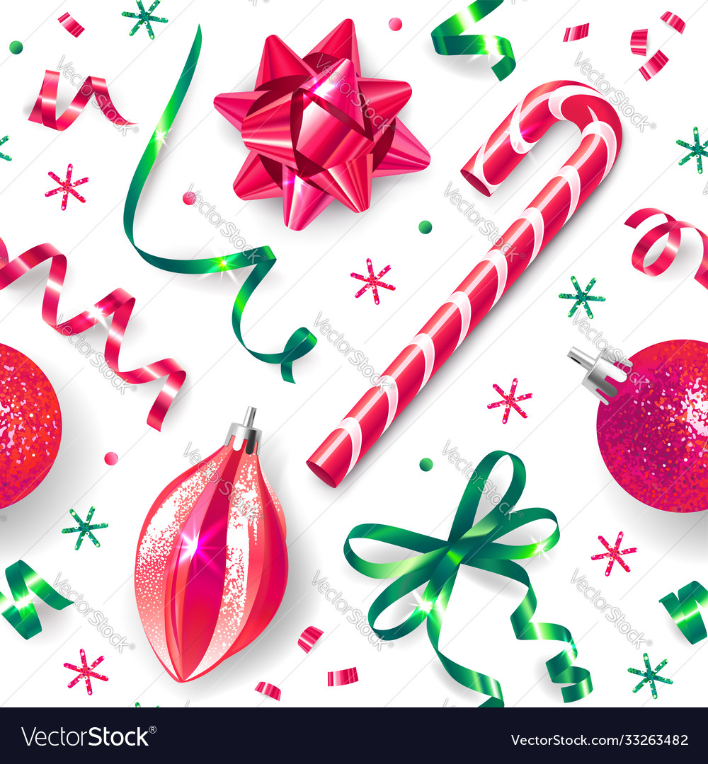 Seamless pattern with christmas decor