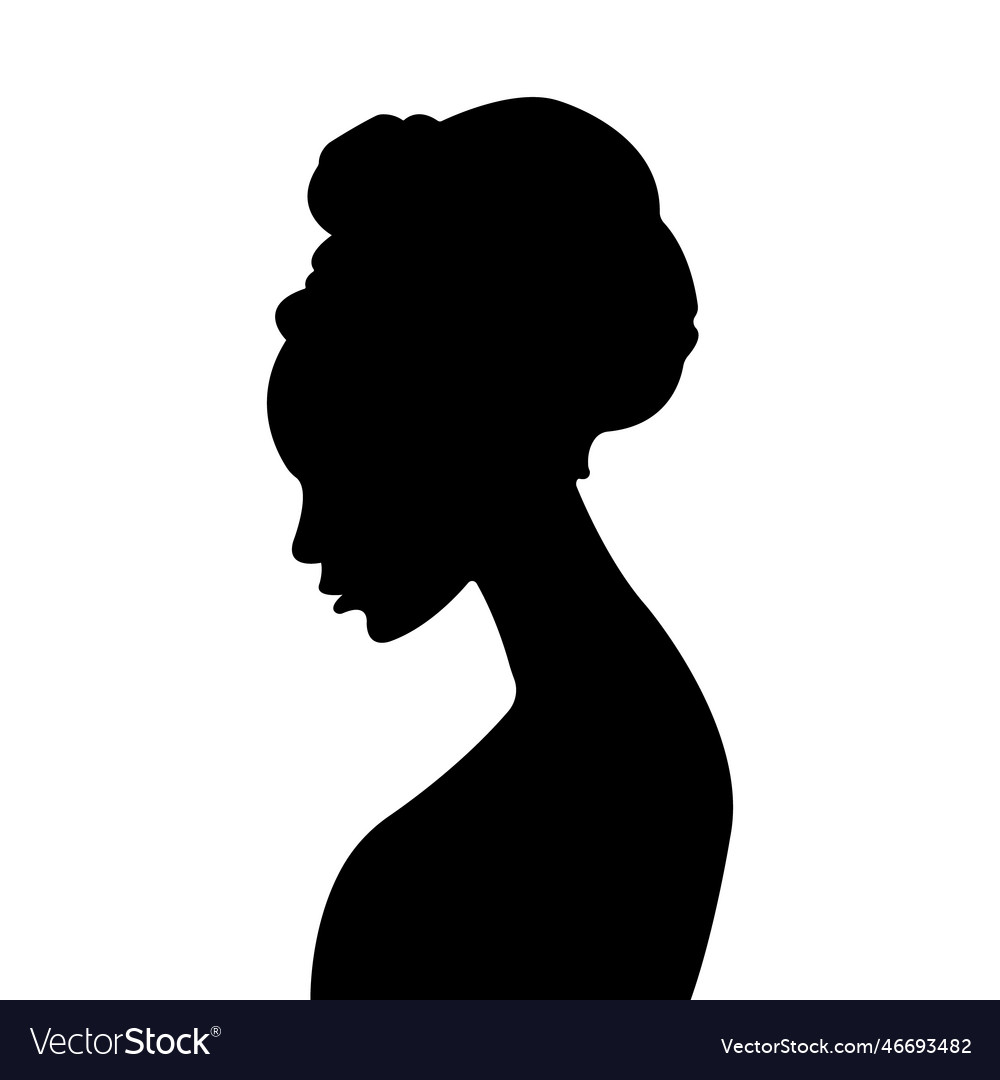 Silhouette of a black woman7 Royalty Free Vector Image