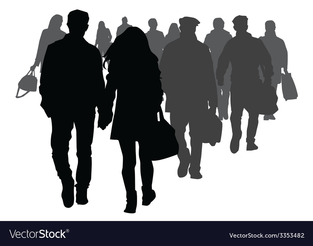 Silhouettes of people Royalty Free Vector Image