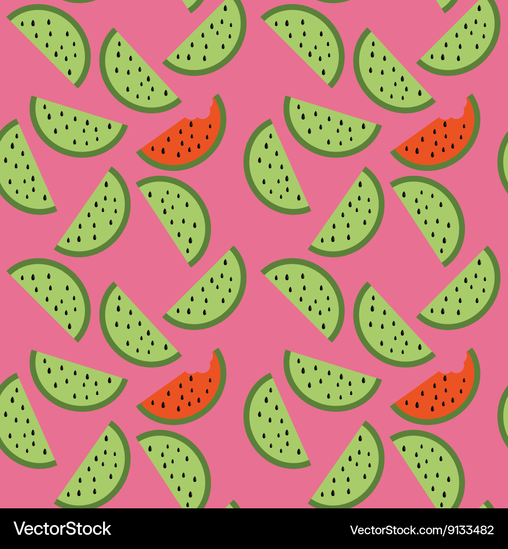 Watermelon seamless pattern background Royalty Free Vector
