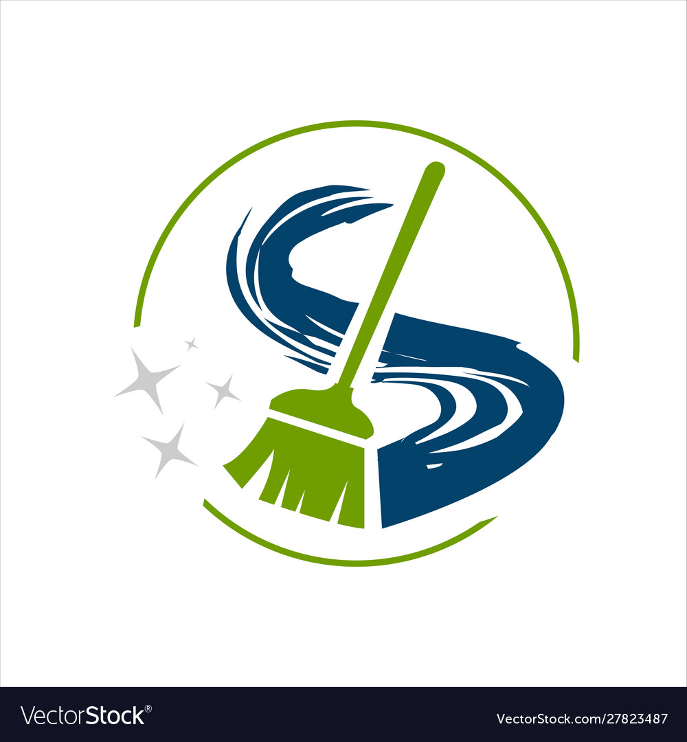 Abstract cleaning service logo design clean Vector Image