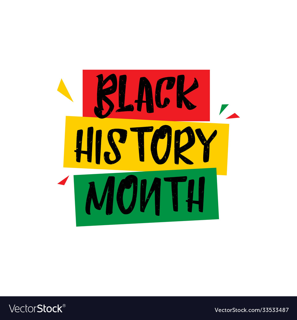 Black history month template design Royalty Free Vector