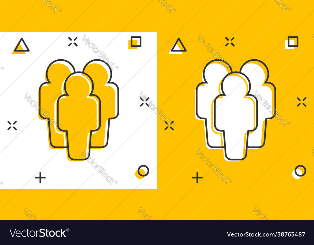 Cartoon people icon in comic style users Vector Image