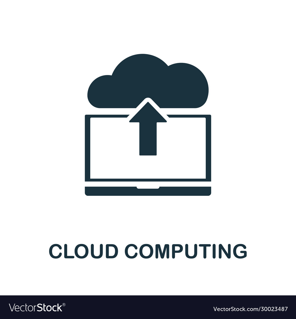 Cloud computing icon simple element from digital