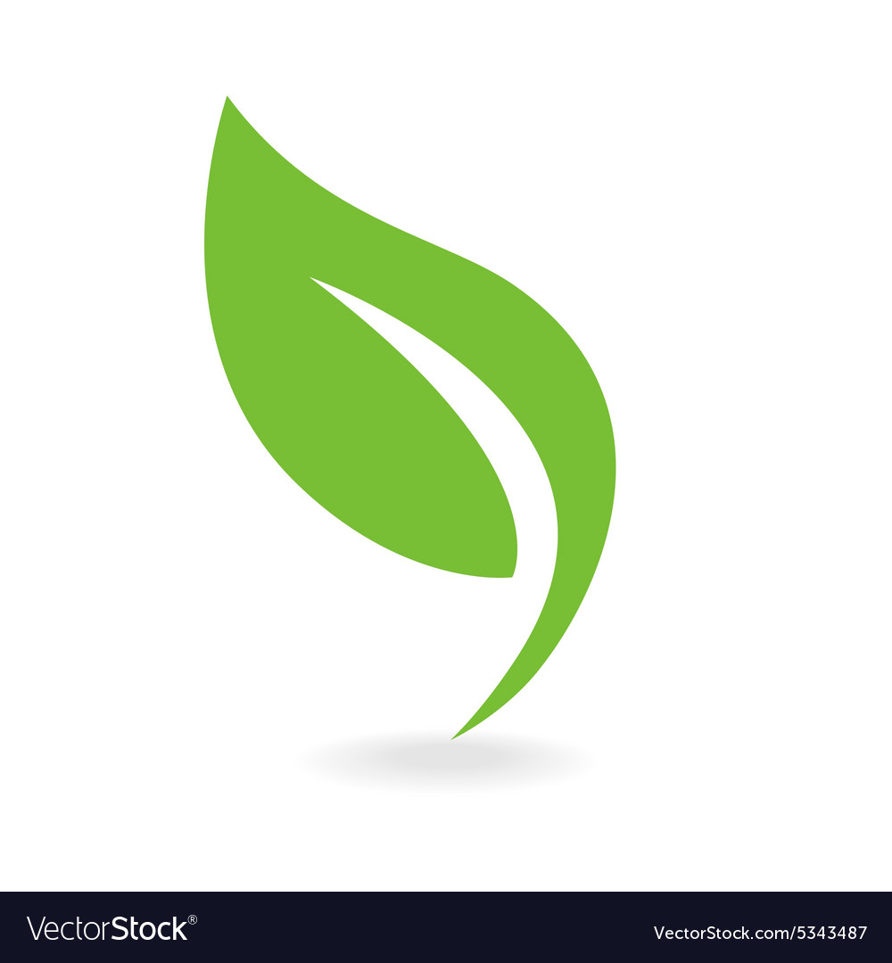 Eco icon green leaf Royalty Free Vector Image - VectorStock