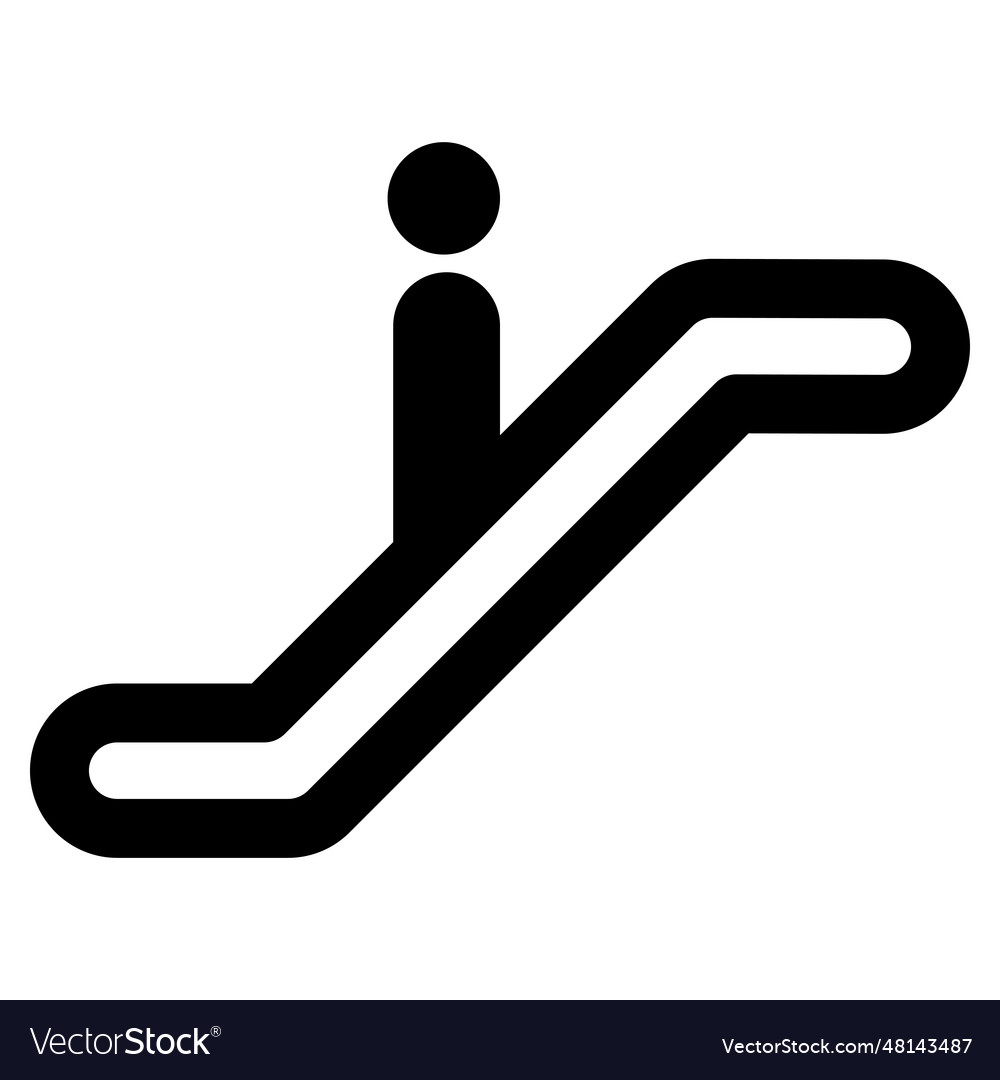 Escalator icon in trendy style isolated Royalty Free Vector