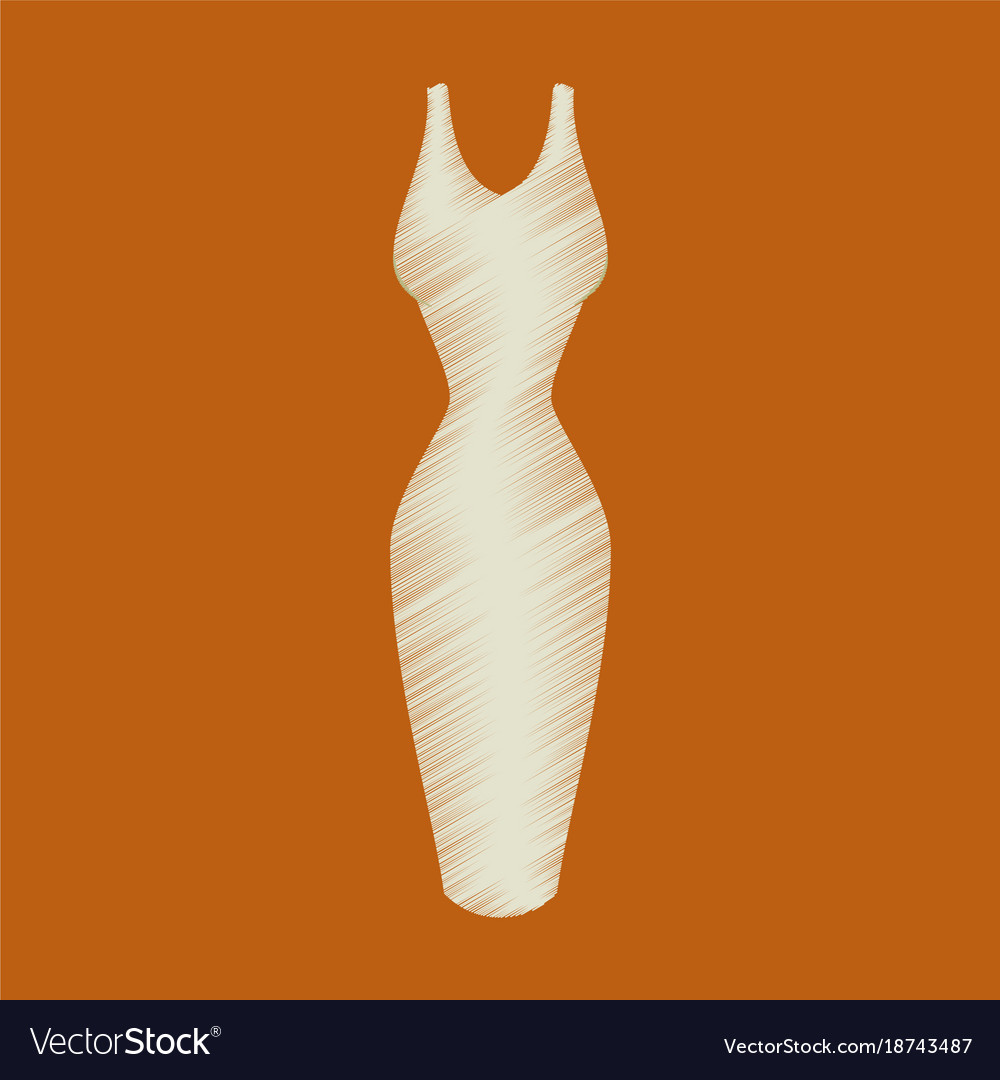 Flat shading style icon summer dress