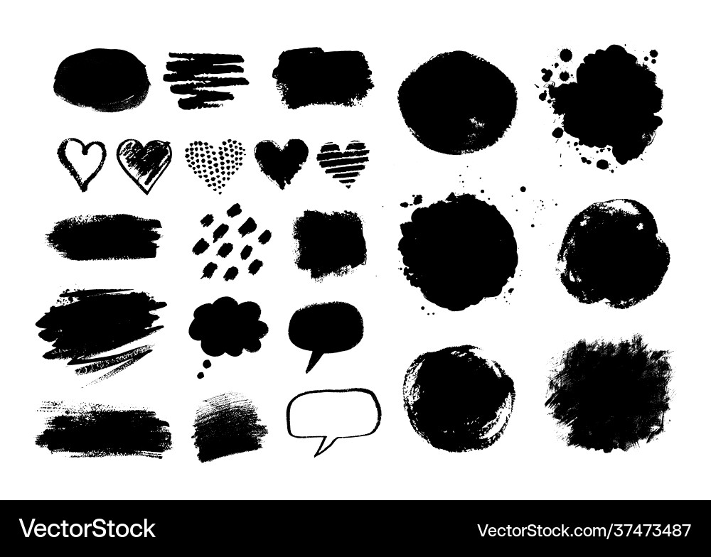 Grunge hand drawn elements Royalty Free Vector Image