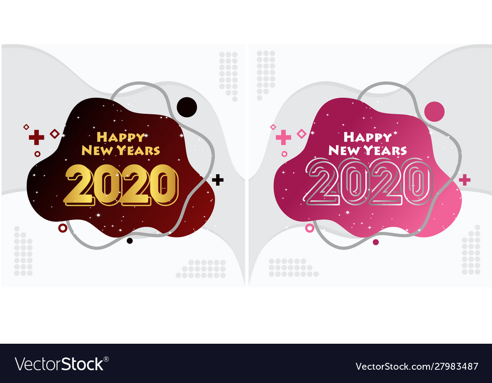 Happy new year 2020 liquid background