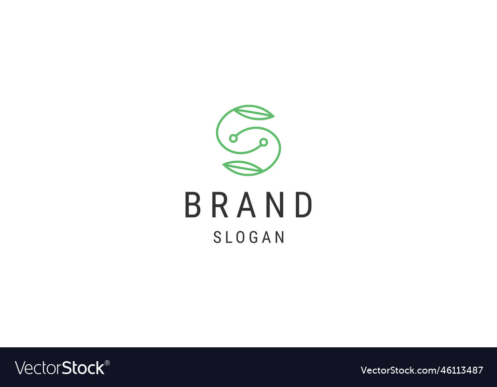 Letter s leaf logo Royalty Free Vector Image - VectorStock