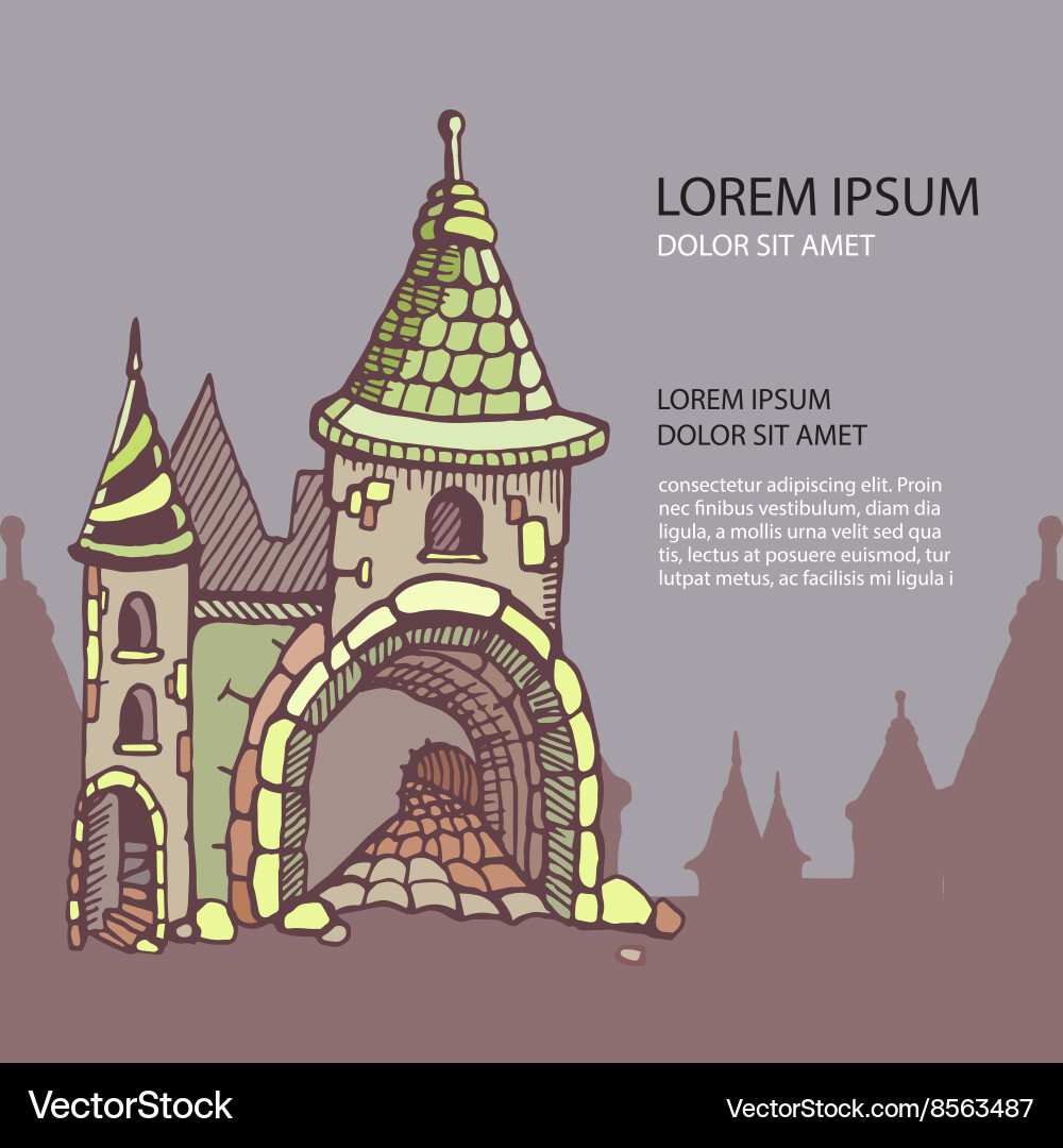 Medieval castles Royalty Free Vector Image - VectorStock