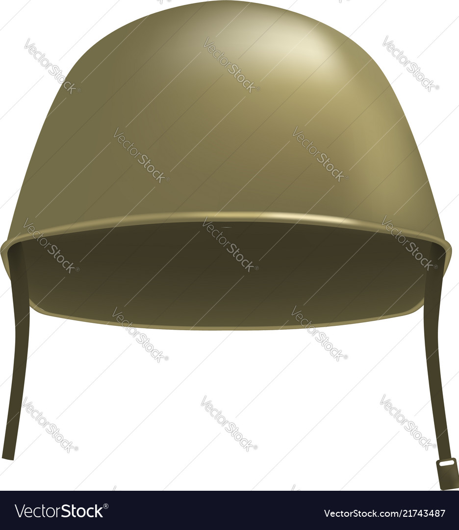 Metal Helmet Mockup Realistic Style Royalty Free Vector