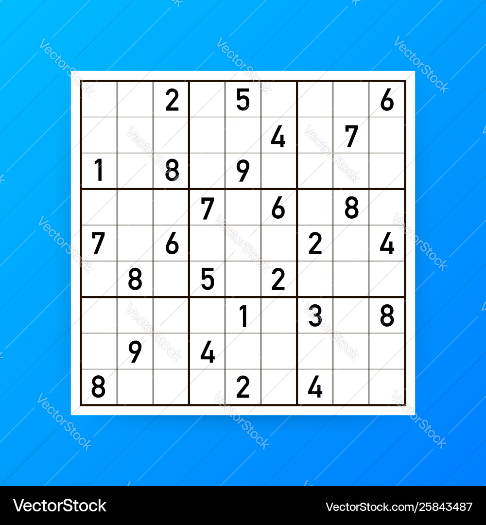 Sudoku Puzzle Game Sudoku Puzzle Game Royalty Free Vector