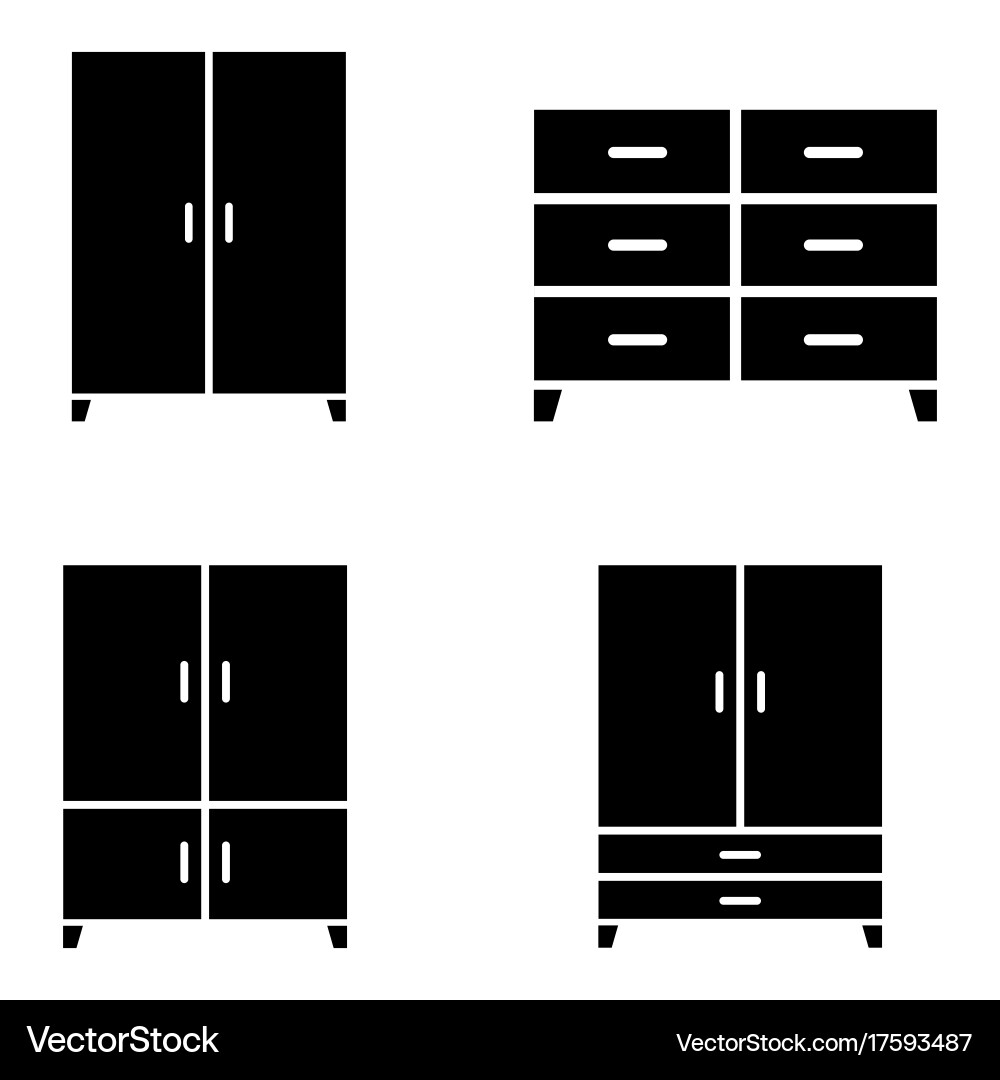 Wardrobe icon set Royalty Free Vector Image - VectorStock