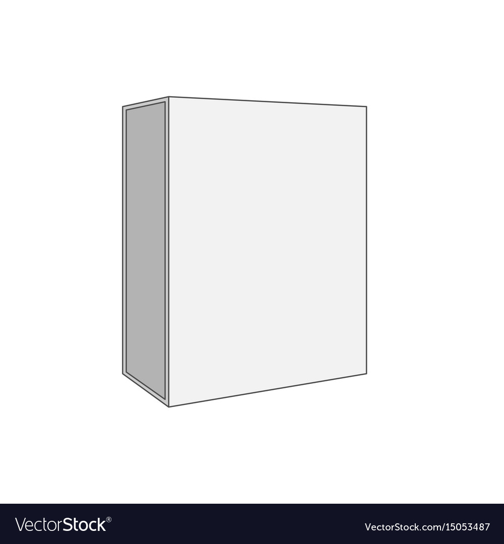 White blank box template