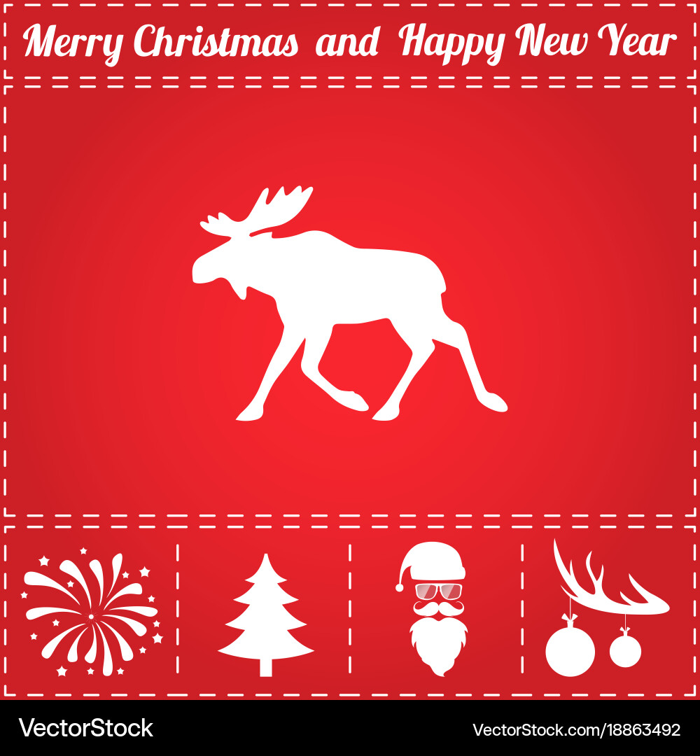 Elk icon Royalty Free Vector Image - VectorStock